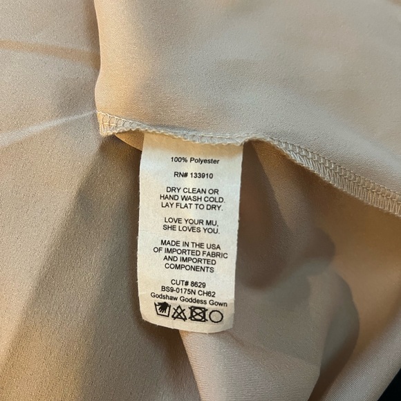 Show Me Your Mumu Godshaw Goddess Gown Large New w/ tags champagne luxe satin L - Picture 6 of 16